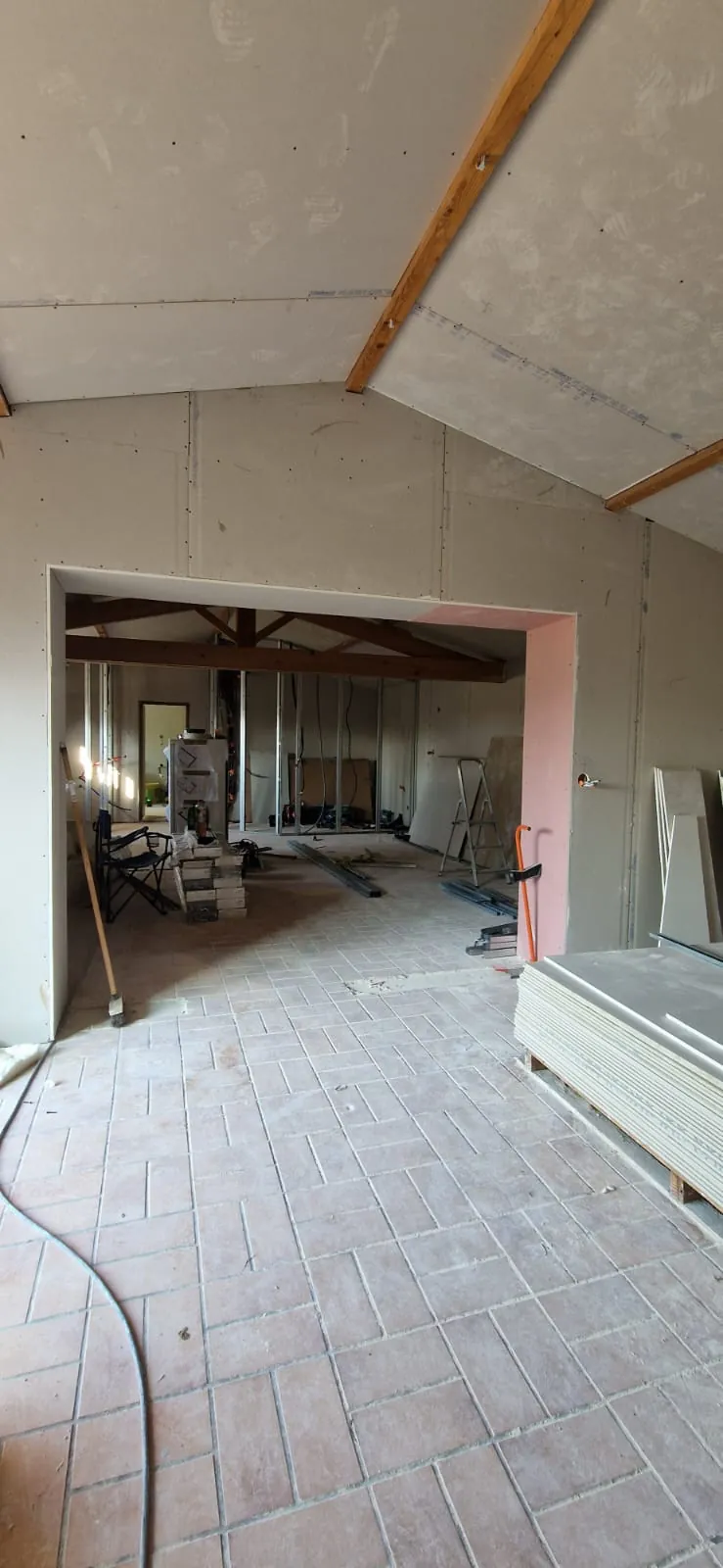 Plafond et cloisons en plaques de plâtre posés à La Bernerie-en-Retz
